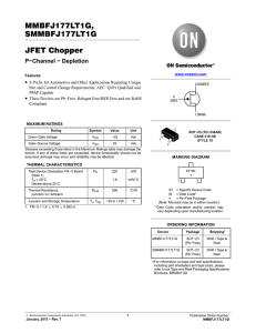 MMBFJ177LT1 - JFET Chopper P-Channel