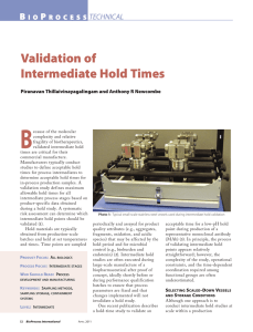 Validation of Intermediate Hold Times