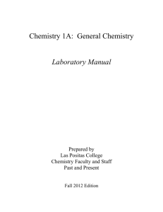 Chemistry 1A: General Chemistry