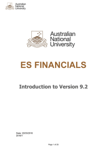 Introduction to ES Financials version 9.2 - Services