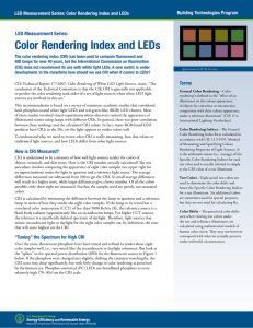 Color Rendering Index and LEDs