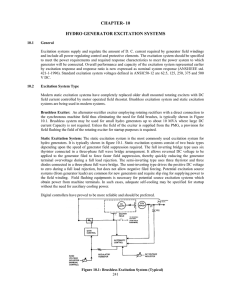 chapter- 10 hydro generator excitation systems