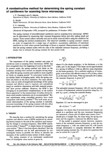 A nondestructive method for determining the spring constant of