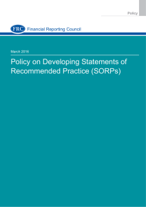 Policy on Developing Statements of Recommended Practice (SORPs)