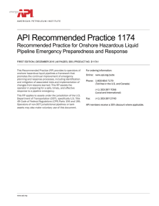 API Recommended Practice 1174