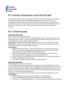 PLT Activity Connections to the Gulf Oil Spill