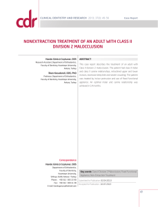 nonextraction treatment of an adult with class ii division 2 malocclusion