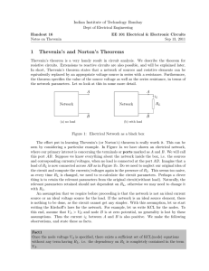 1 Thevenin`s and Norton`s Theorems