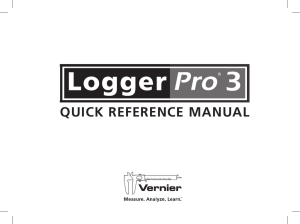 Logger Pro 3 Quick Reference Manual