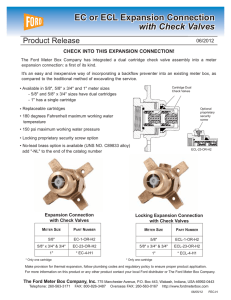 EC or ECL Expansion Connection with Check Valves