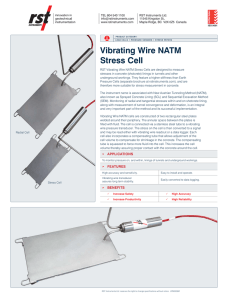 Vibrating Wire NATM Stress Cell
