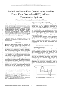 Multi-Line Power Flow Control using Interline Power Flow Controller