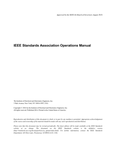 DRAFT IEEE Standards Association Operations Manual