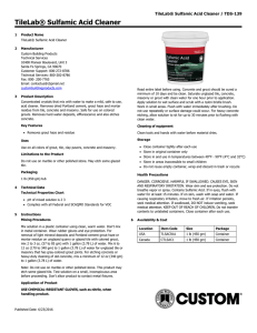 TileLab® Sulfamic Acid Cleaner