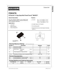 FDN327N N-Channel 1.8 Vgs Specified PowerTrench® MOSFET