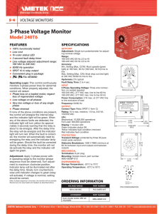3-Phase Voltage Monitor - National Controls Corp.