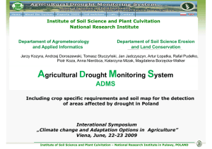 Agricultural Drought Monitoring System ADMS
