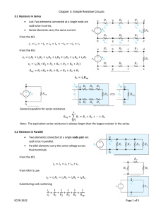 Chapter 3: Simple Resistive Circuits