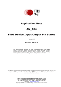AN_184 FTDI Device Input Output Pin States
