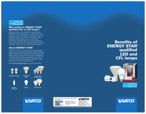 Benefits of ENERGY STAR® qualified LED and CFL lamps