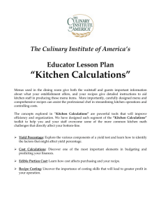 Kitchen Calculations - Culinary Institute of America