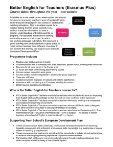 Better English for Teachers (Erasmus Plus)