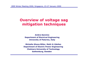 Overview of voltage sag mitigation techniques
