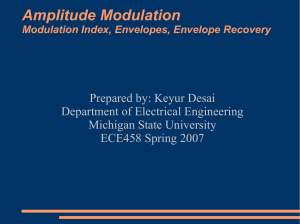 Amplitude Modulation - College of Engineering, Michigan State