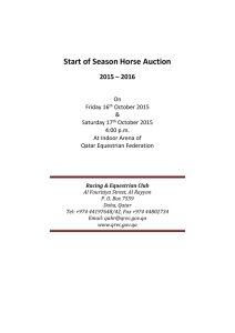 Start of Season Horse Auction - Qatar Racing and Equestrian Club