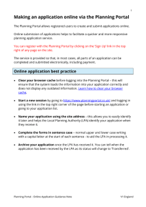 Guidance notes: making an application online via the Planning Portal