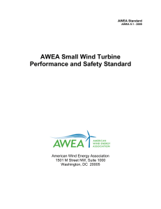 AWEA Standard - Small Wind Certification