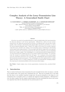 Complex Analysis of the Lossy-Transmission Line Theory: A