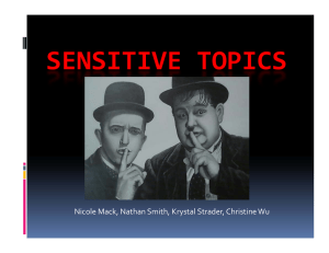 Sensitive Topics