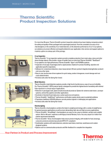 Thermo Scientific Product Inspection Solutions