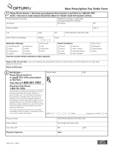 New Prescription Fax Order Form Then FAX to1-800-491-7997