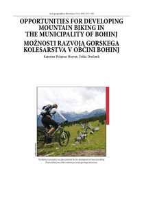 oPPoRtUnities FoR develoPing MoUntain biKing in the