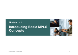 Introducing Basic MPLS Concepts