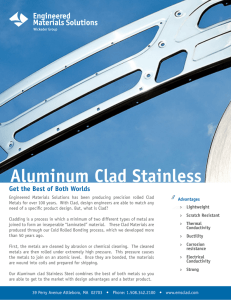 Aluminum Clad Stainless - Engineered Materials Solutions