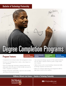 Degree Completion Programs - McMaster