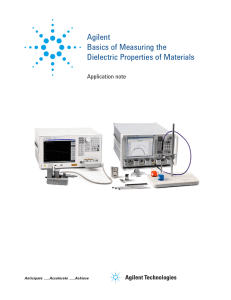 Agilent Basics of Measuring the Dielectric Properties of Materials