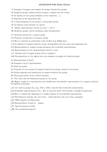QUESTIONS FOR ORAL EXAM † 1 Examples of compact