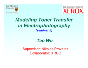 Modeling Toner Transfer in Electrophotography