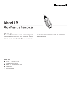 Model LM - Honeywell Test and Measurement Sensors