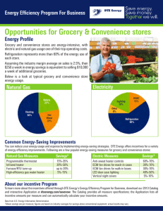 Energy Efficiency Program for Business - Grocery Stores
