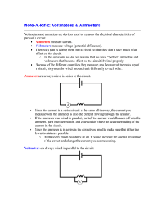 Note-A-Rific: Voltmeters and Ammeters