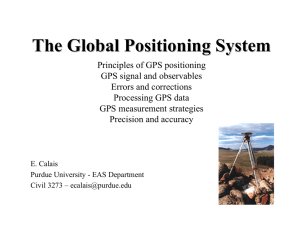 The Global Positioning System Principles of GPS