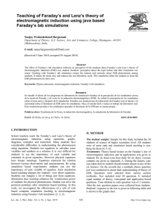 Teaching of Faraday`s and Lenz`s theory of electromagnetic