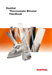 Kanthal Thermostatic Bimetal Handbook