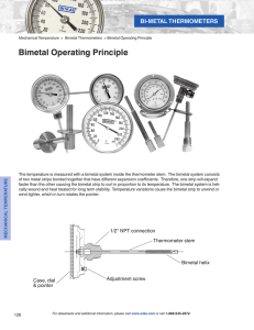 Bimetal Operating Principle