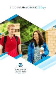 Student Handbook - Bob Jones University